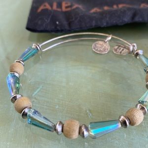 Alex and Ani wood bead bracelet